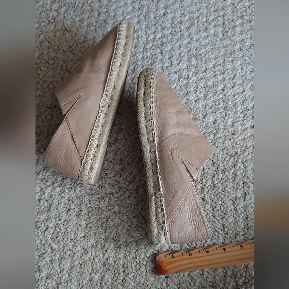 Vince Women's Rachael Leather Espadrille Flats size 8